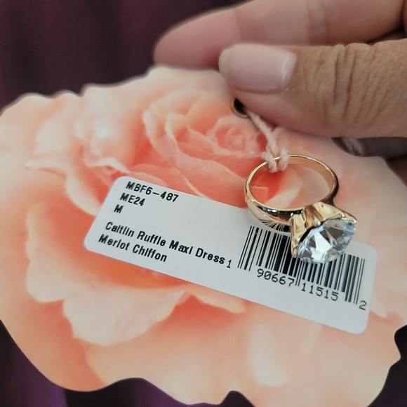 Show Me Your Mumu, Caitlin Ruffle Maxi Dress, Merlot,‎ Size Medium - Picture 6 of 7